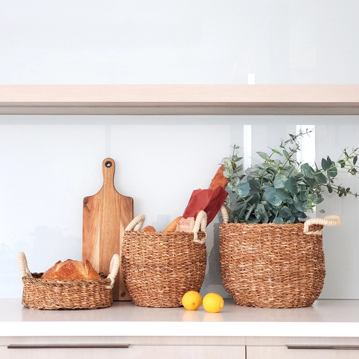 Julia Hand Woven Set of 2 Storage Baskets
