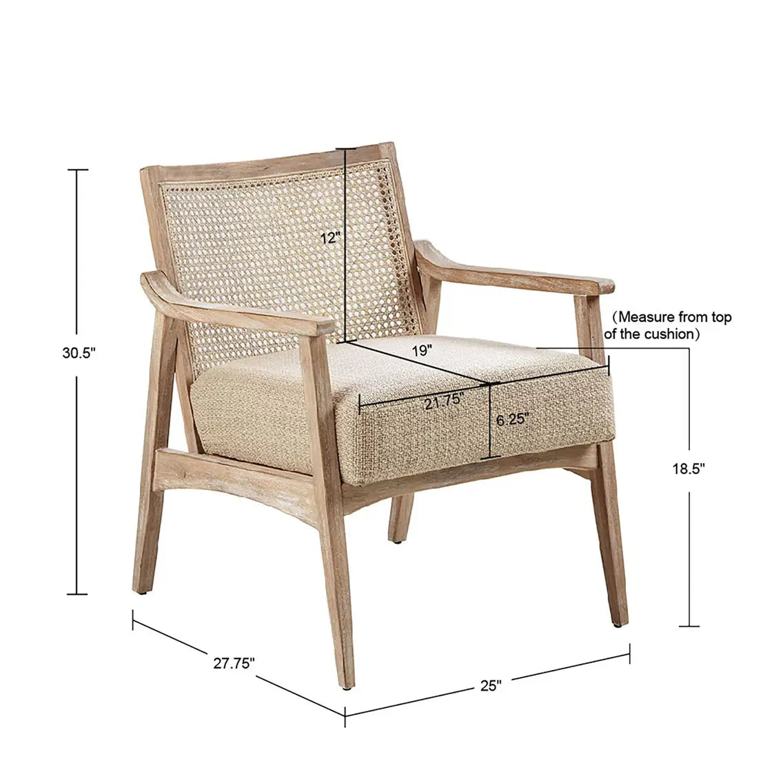 Modern Farmhouse Wood Armchair