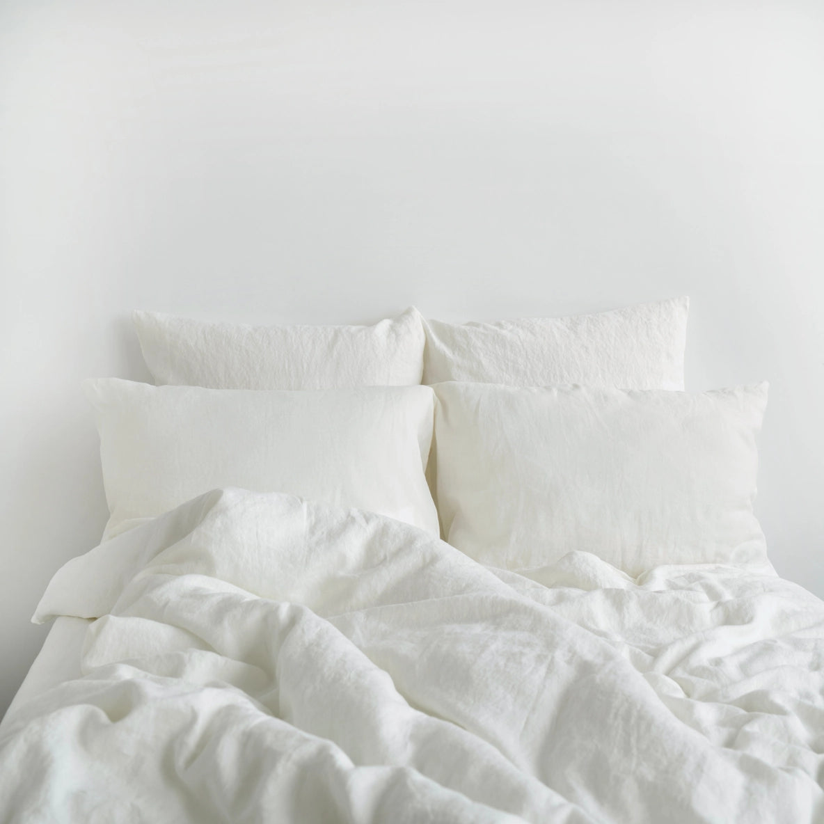 White Linen Pillowcase Set
