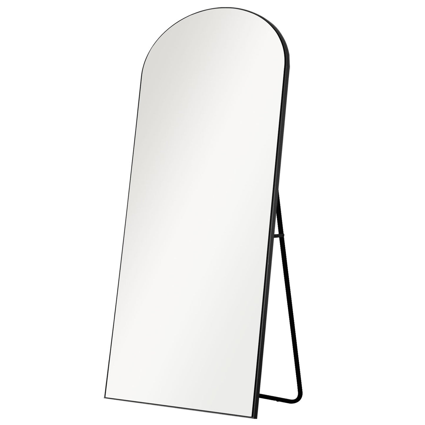 Black Wood Arch Full-Length Mirror
