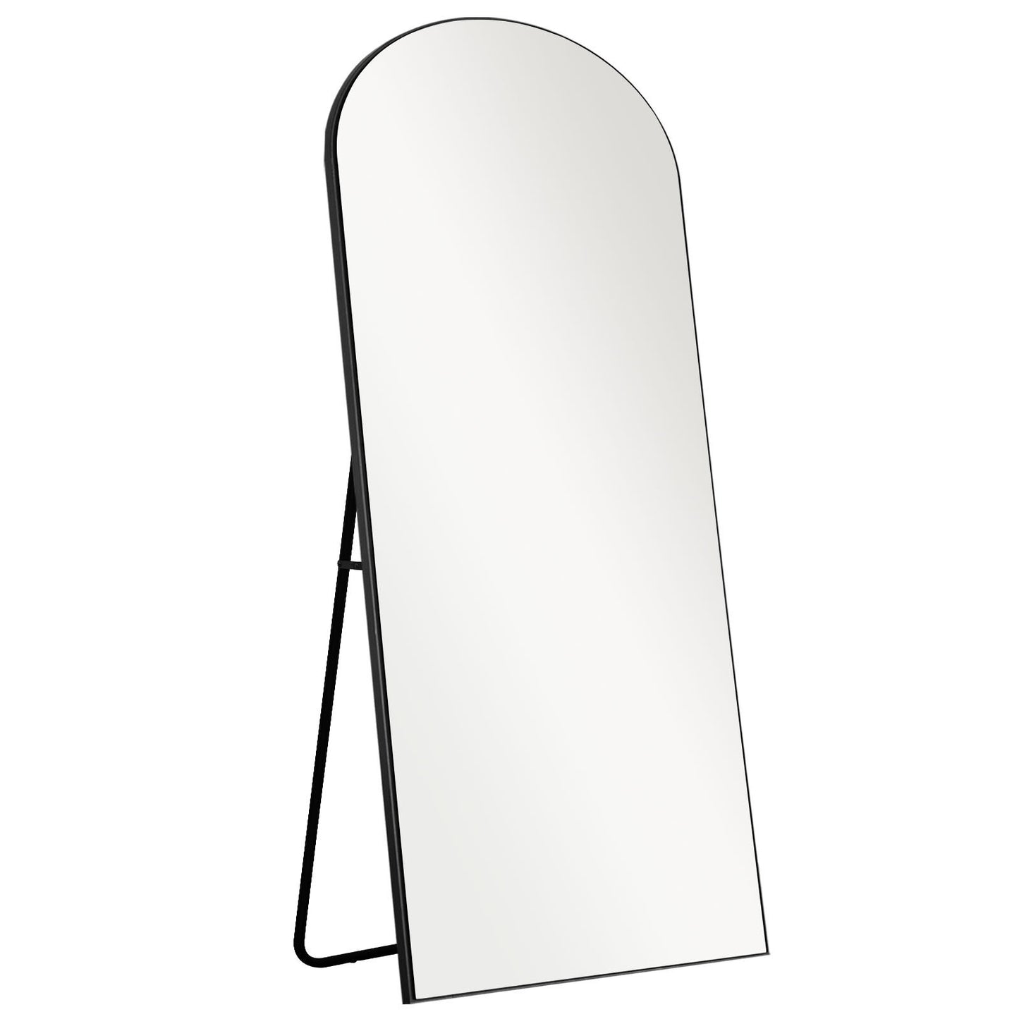 Black Wood Arch Full-Length Mirror