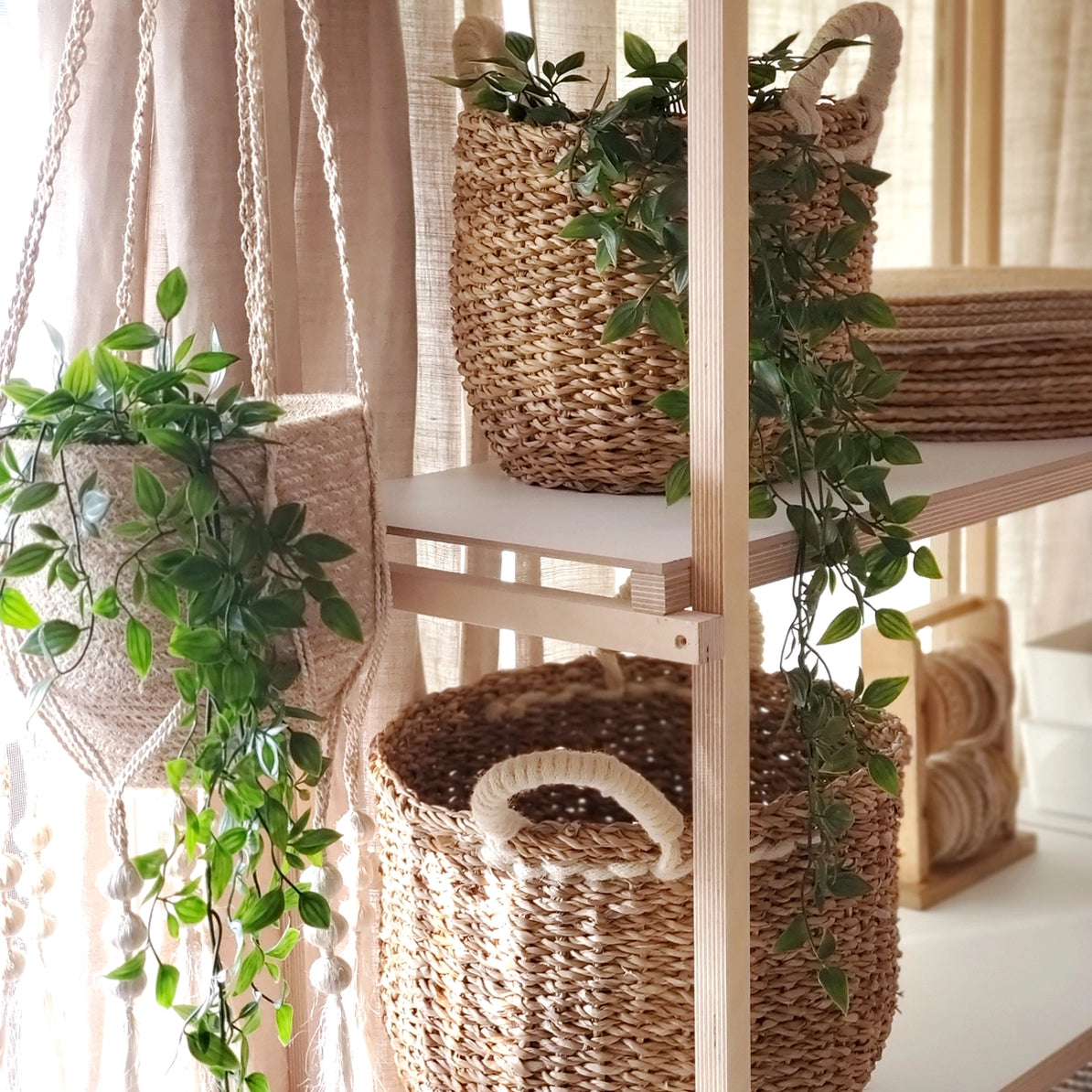 Julia Hand Woven Set of 2 Storage Baskets