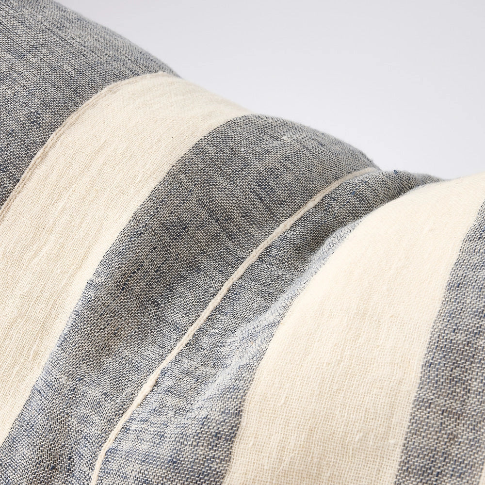 Lido Cushion Cover in Navy and White