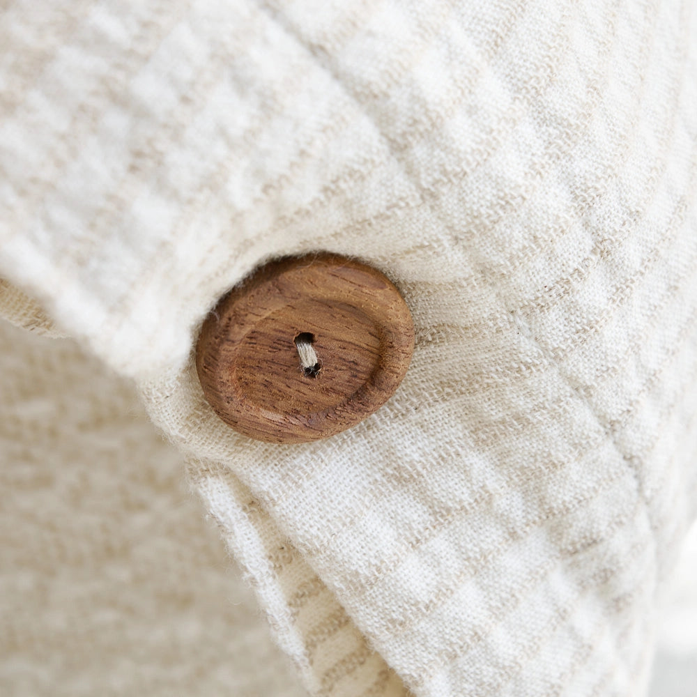 Off-White Marina Duvet with Natural Stripe