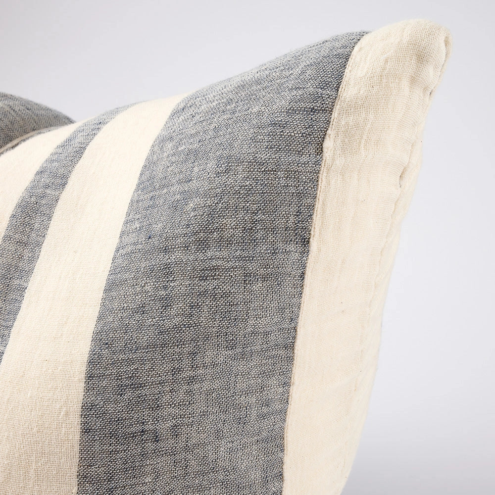 Lido Cushion Cover in Navy and White