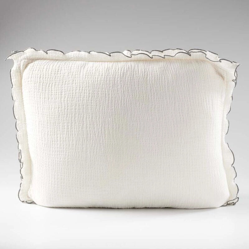 White Onda Cushion Cover