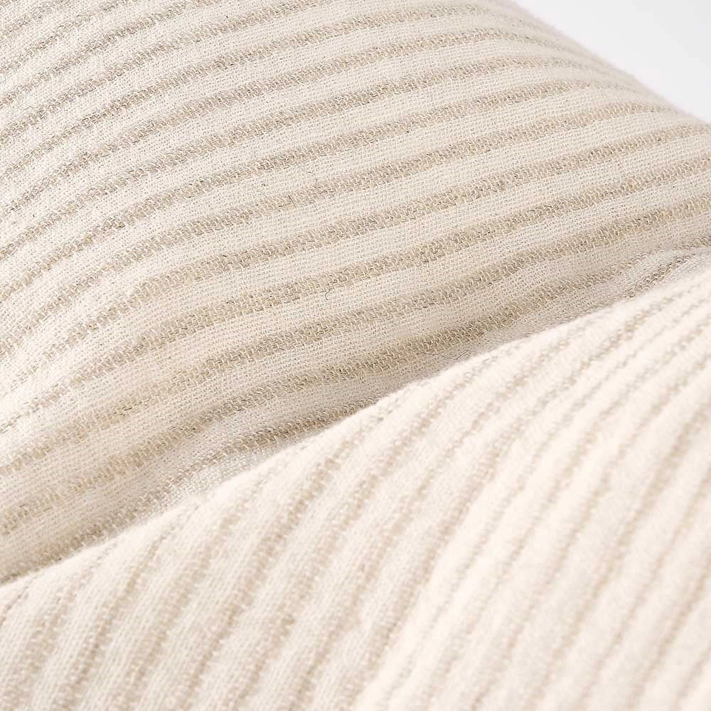 Off-White with Natural Pinstripes