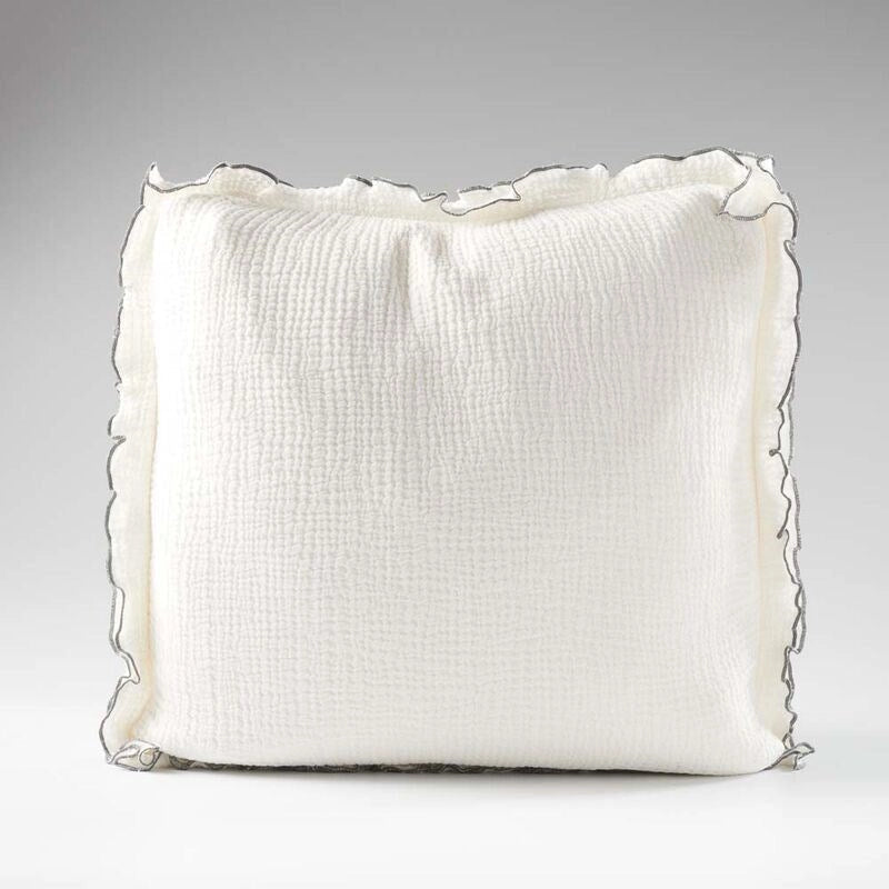 White Onda Cushion Cover