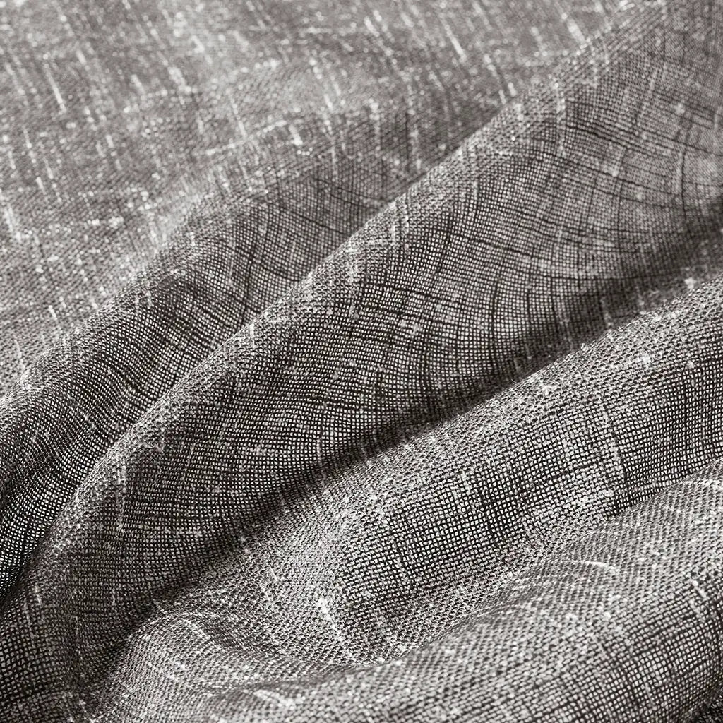 Textured Woven Sheer Grey Curtain