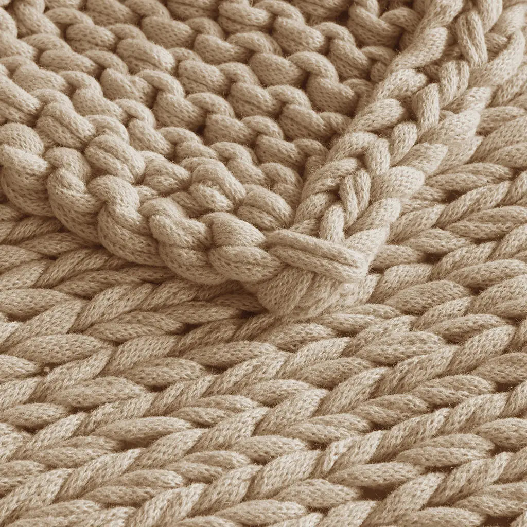 Handmade Chunky Knit Throw- 50x60