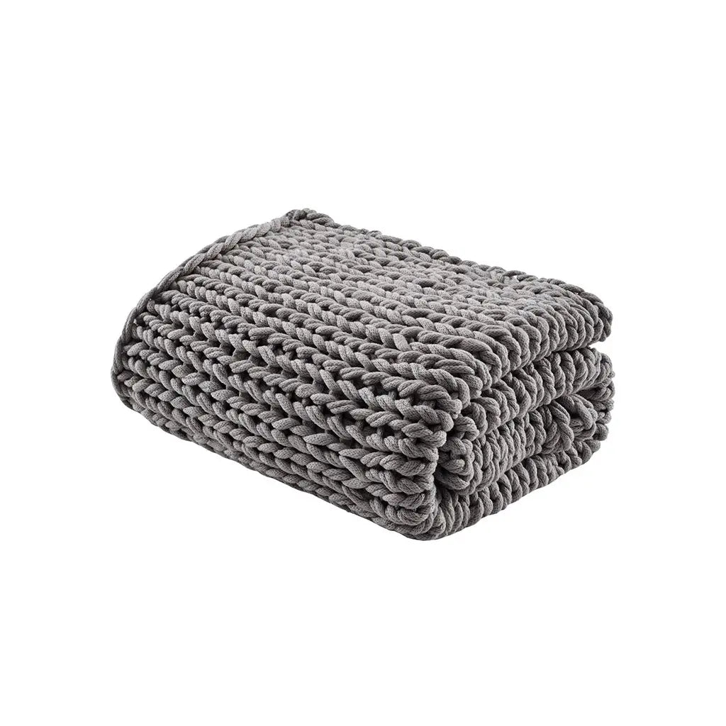 Handmade Chunky Knit Throw- 50x60