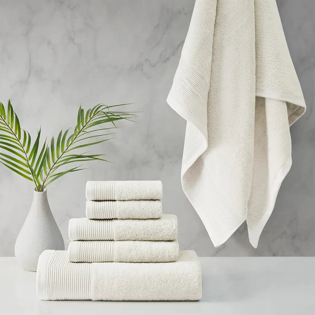 6 Piece Cotton Blend Towel Set