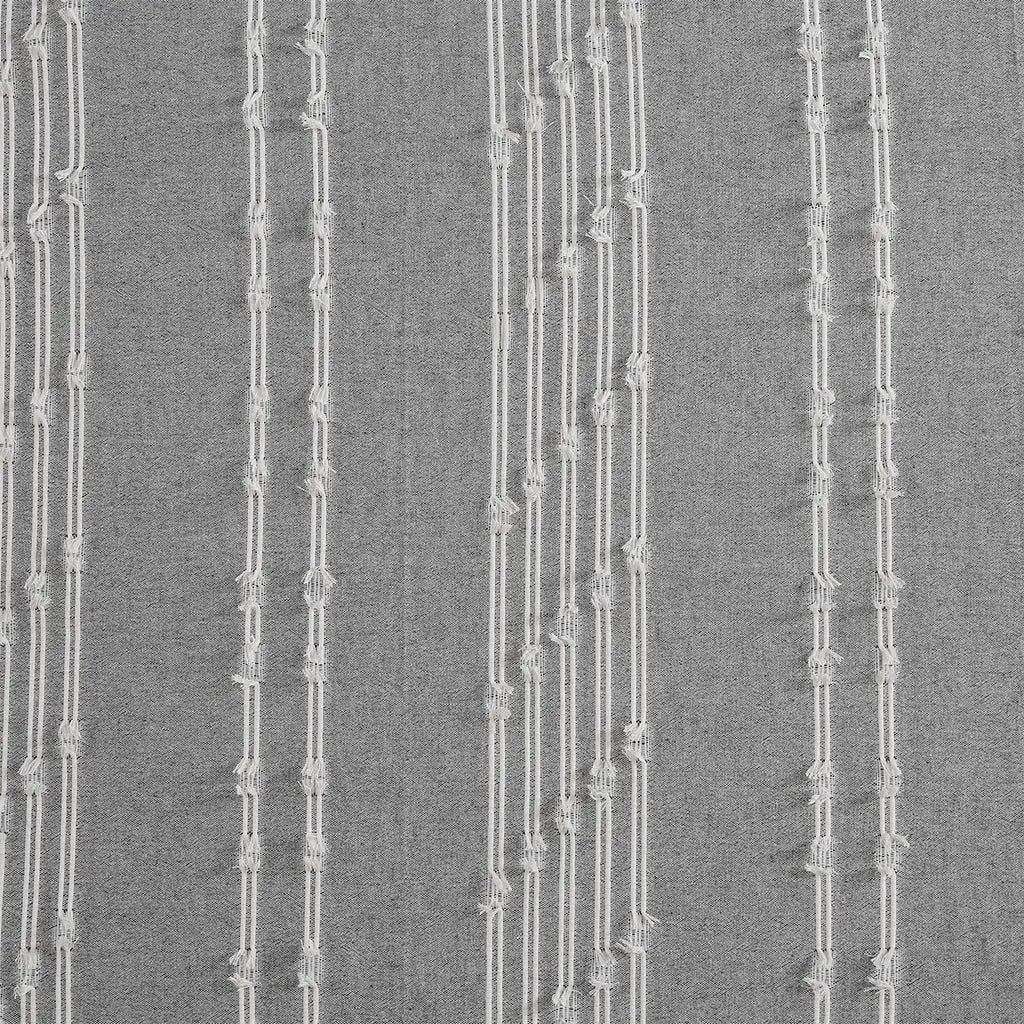Grey Stripe Jacquard Shower Curtain