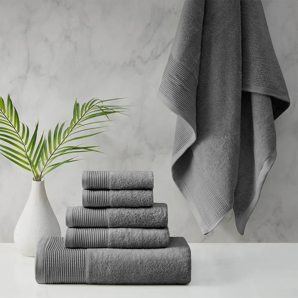6 Piece Cotton Blend Towel Set