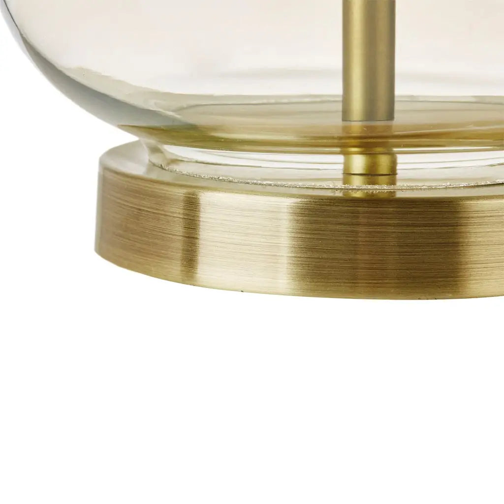 Clear Glass Gold Table Lamp Set