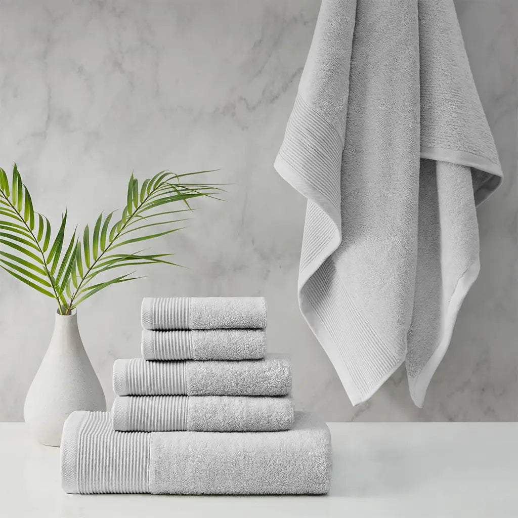 6 Piece Cotton Blend Towel Set