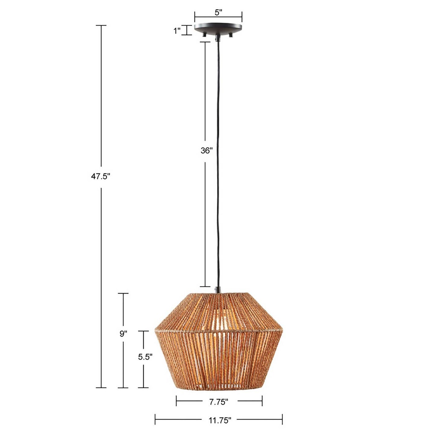 Hemp Woven Kitchen Light Pendant