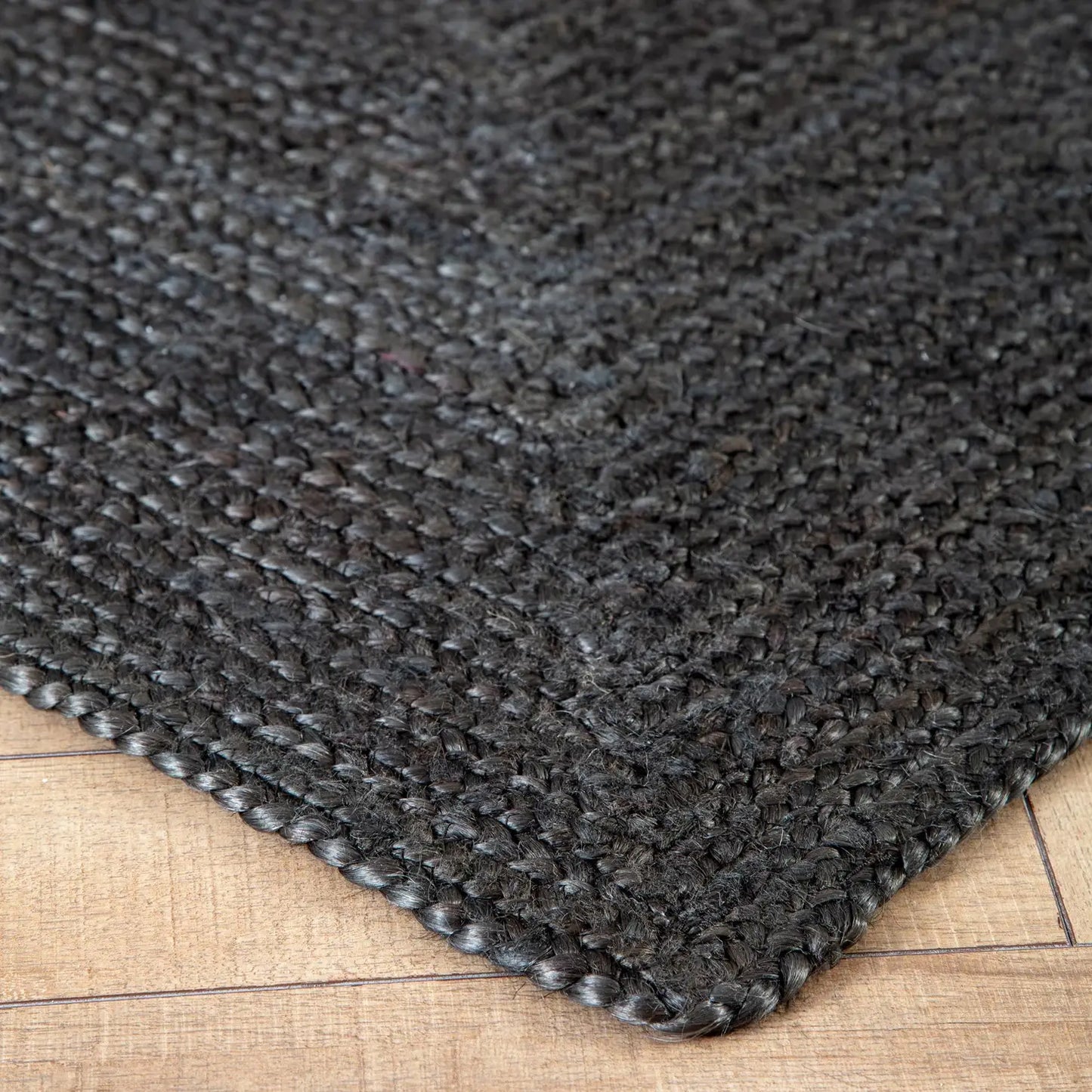 Shadow Grey Woven Jute Area Rug