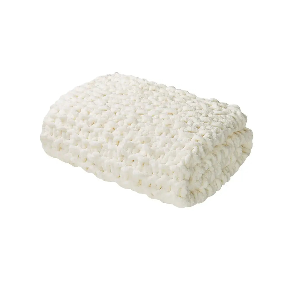 Handmade Chunky Knit Throw- 50x60