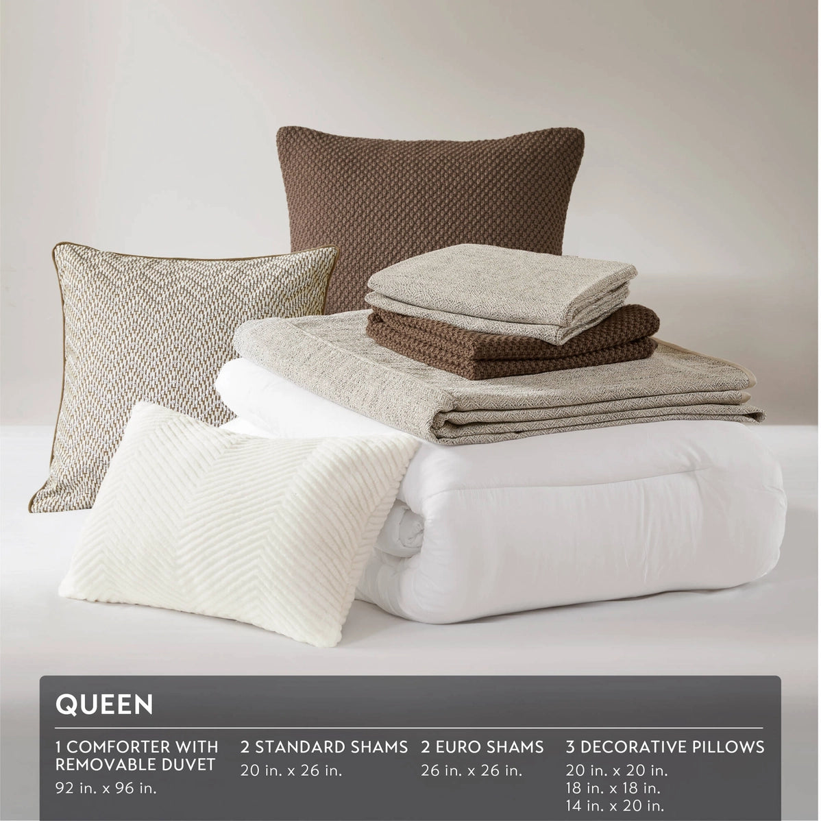 Ivory Chenille Comforter Set