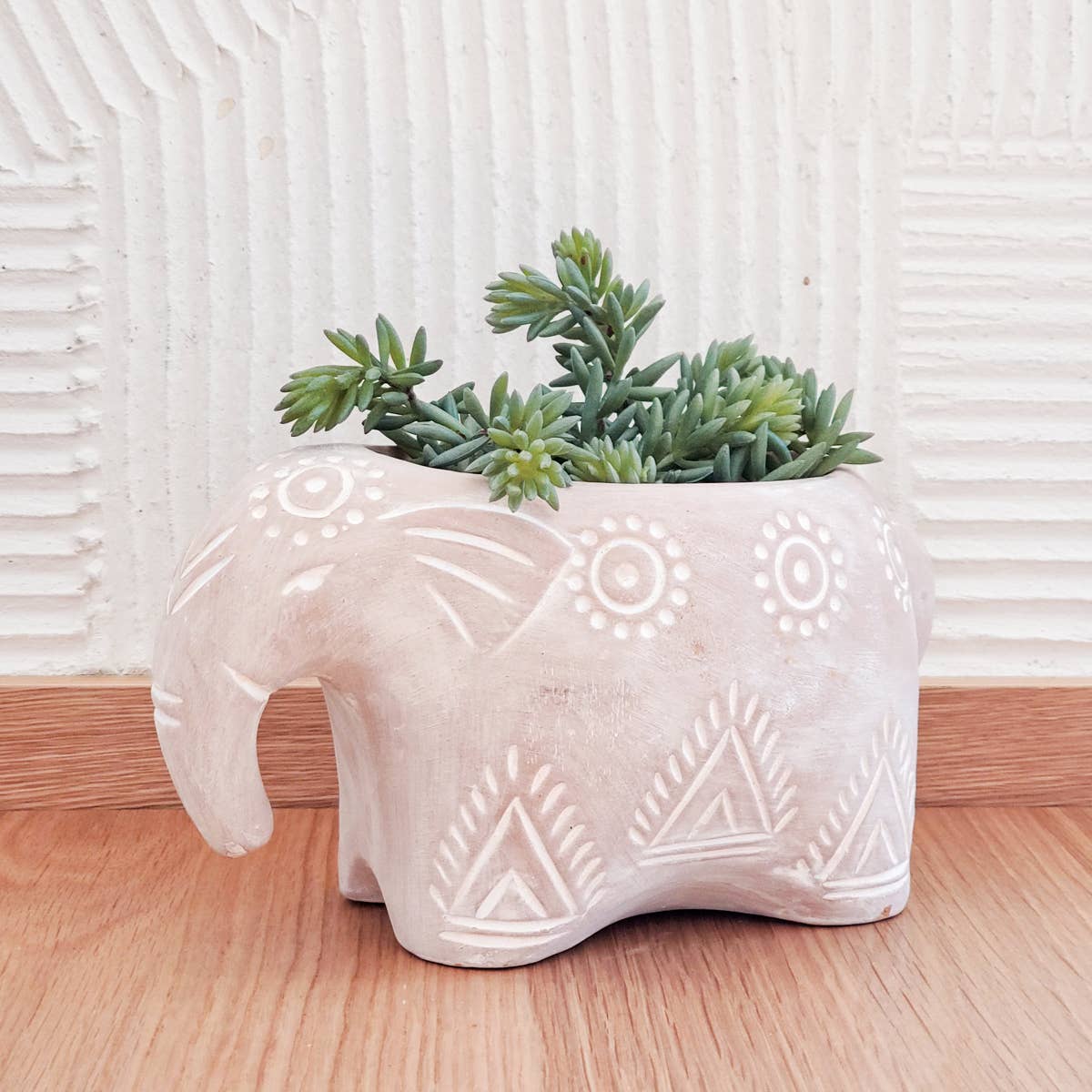 KORISSA - Handmade Planter Pot l Terracotta Pot - Folk Elephant
