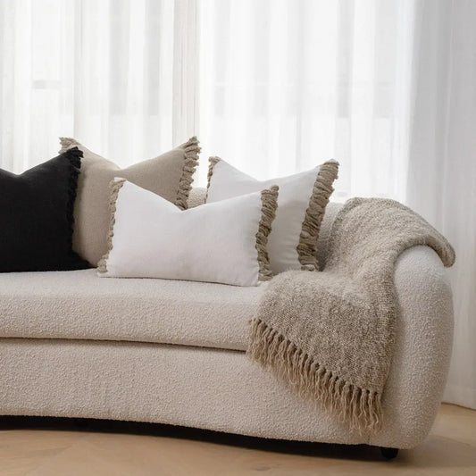 Aperitif Linen Cushion Cover - Off White/Natural