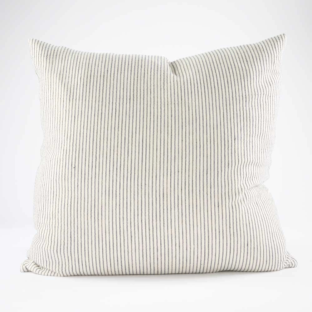 Off-White Marina Cushion Case with Ink Pinstripe