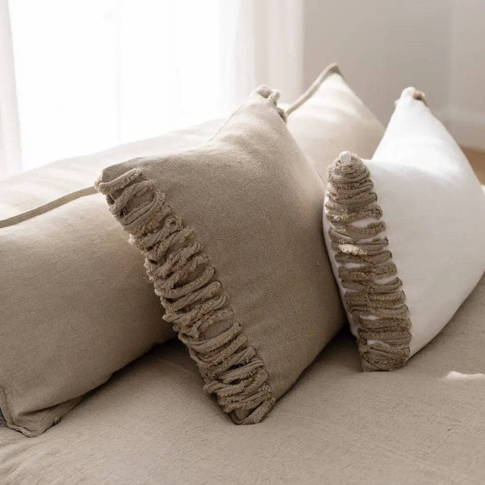 Aperitif Linen Cushion Cover - Off White/Natural