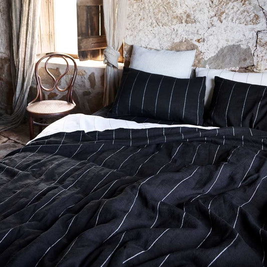 French Linen Striped Carter Flat Sheet