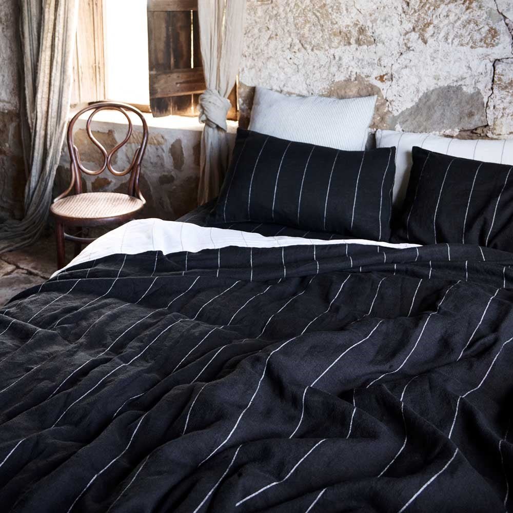 French Linen Striped Carter Flat Sheet