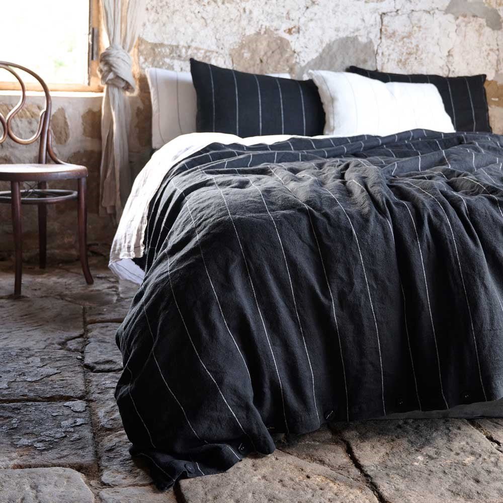 French Linen Striped Carter Flat Sheet