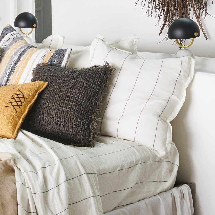 French Linen Striped Carter Flat Sheet