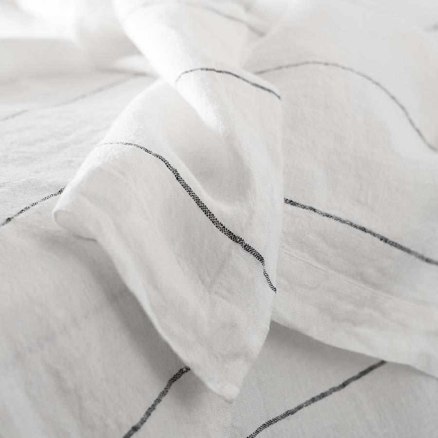 French Linen Striped Carter Flat Sheet