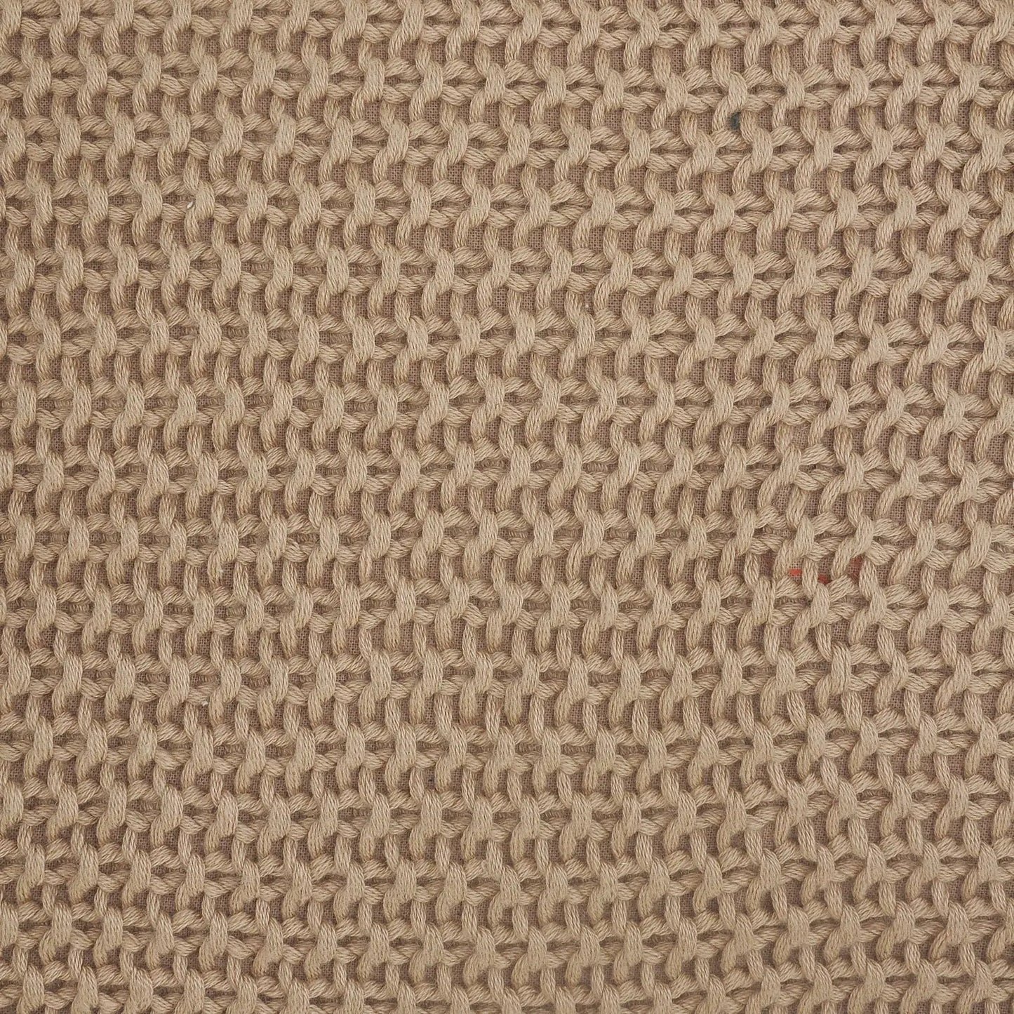 Taupe Knit Square Throw Pillow