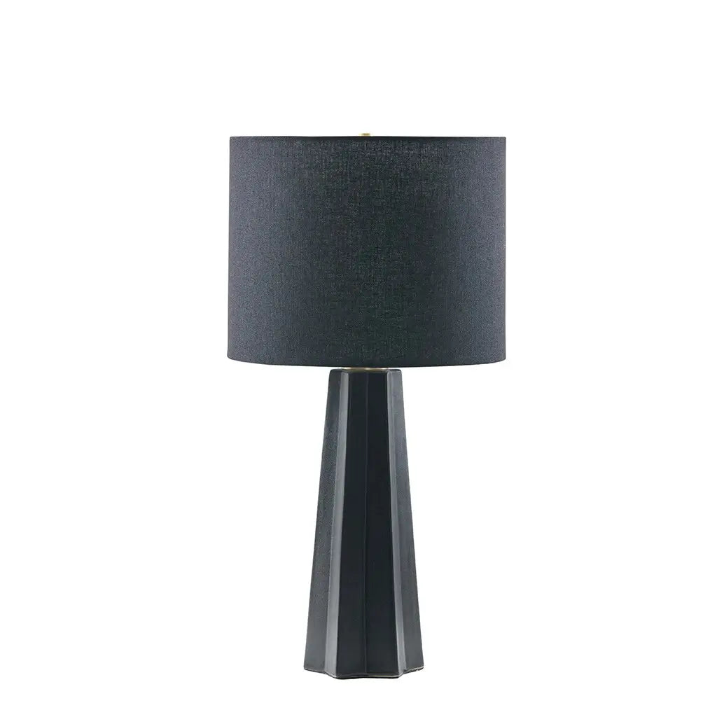 Matte Black Ceramic Table Lamp