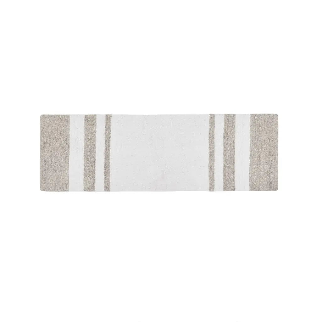 Stripe Cotton Reversible Bath Rug