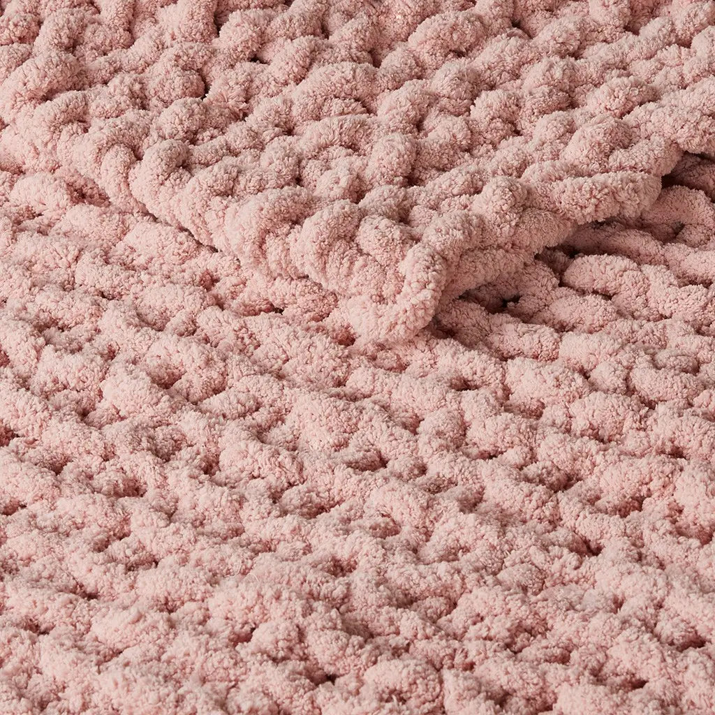 Handmade Chunky Knit Throw- 50x60