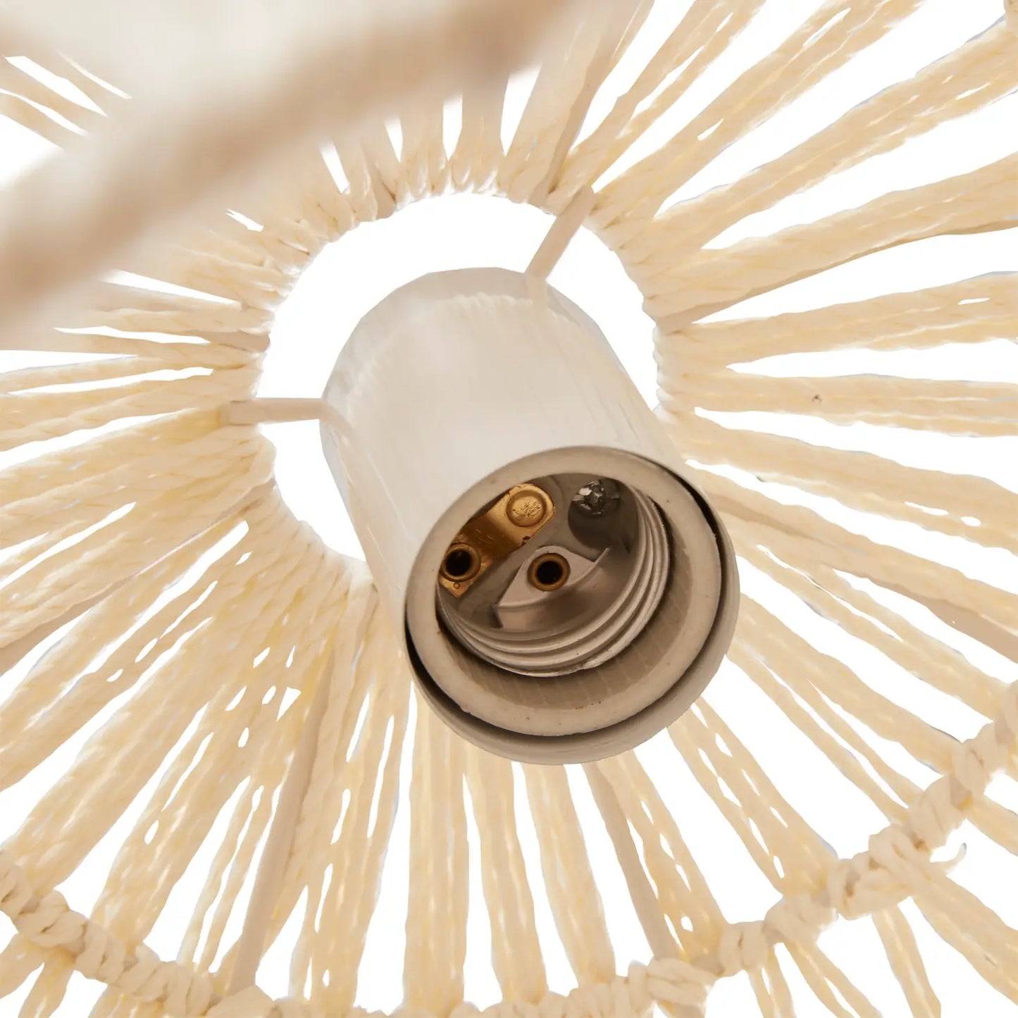 Natural Blonde Rope Shade Light Pendant