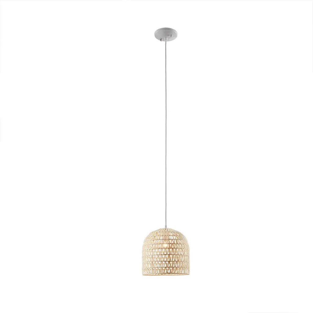 Natural Blonde Rope Shade Light Pendant
