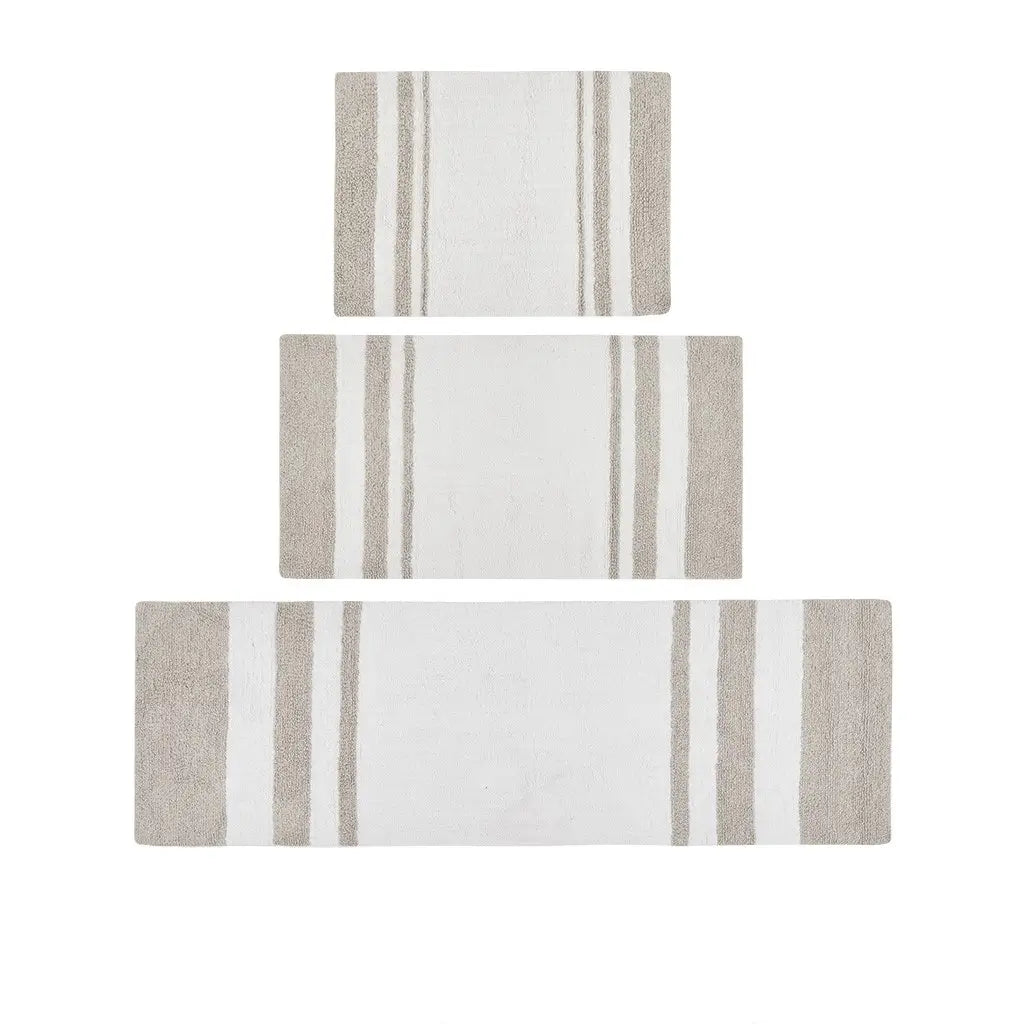 Stripe Cotton Reversible Bath Rug