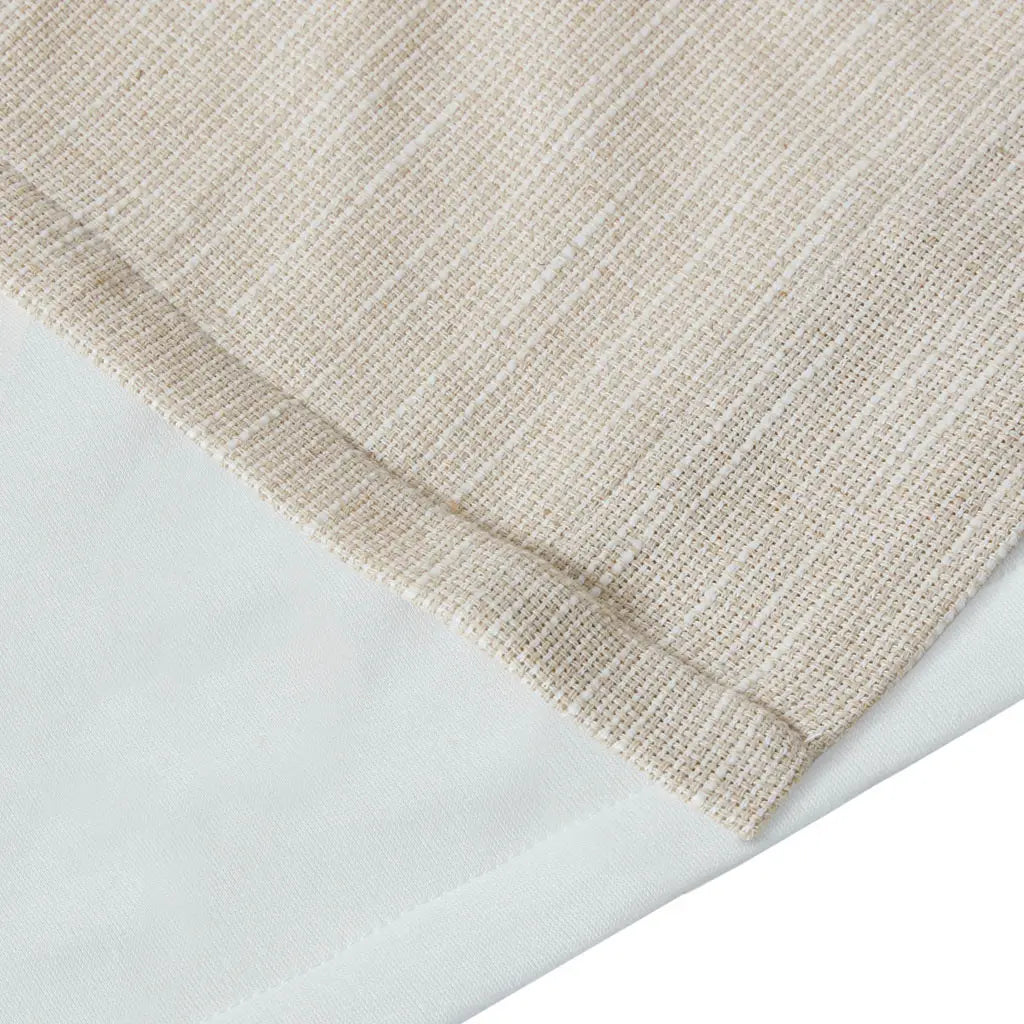 Natural Beige Linen Curtain Panel