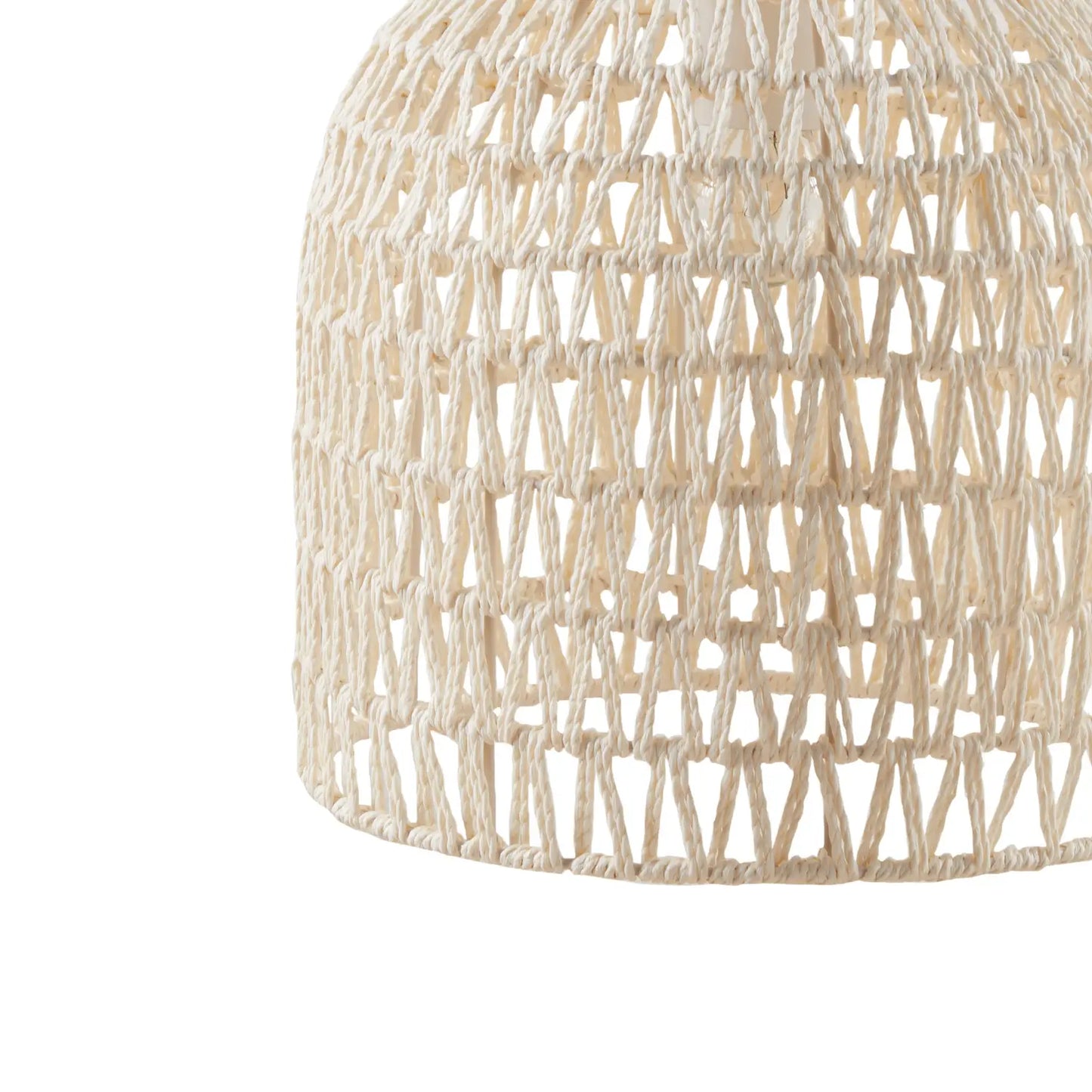 Natural Blonde Rope Shade Light Pendant