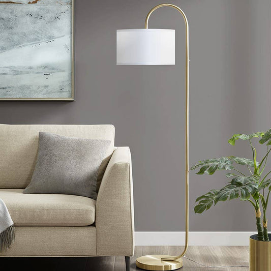 Gold 58" Round Arch Floor Lamp