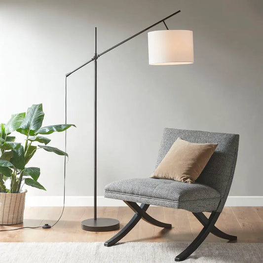 Onyx Drum Adjustable Floor Lamp