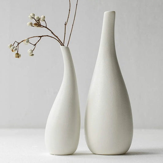 Set of 2 Modern Ceramic Vases