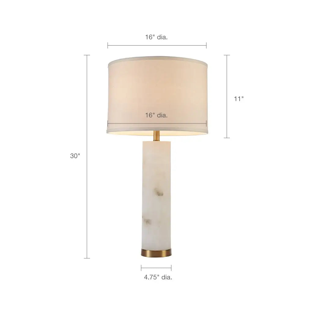 Alabaster White & Gold Table Lamp