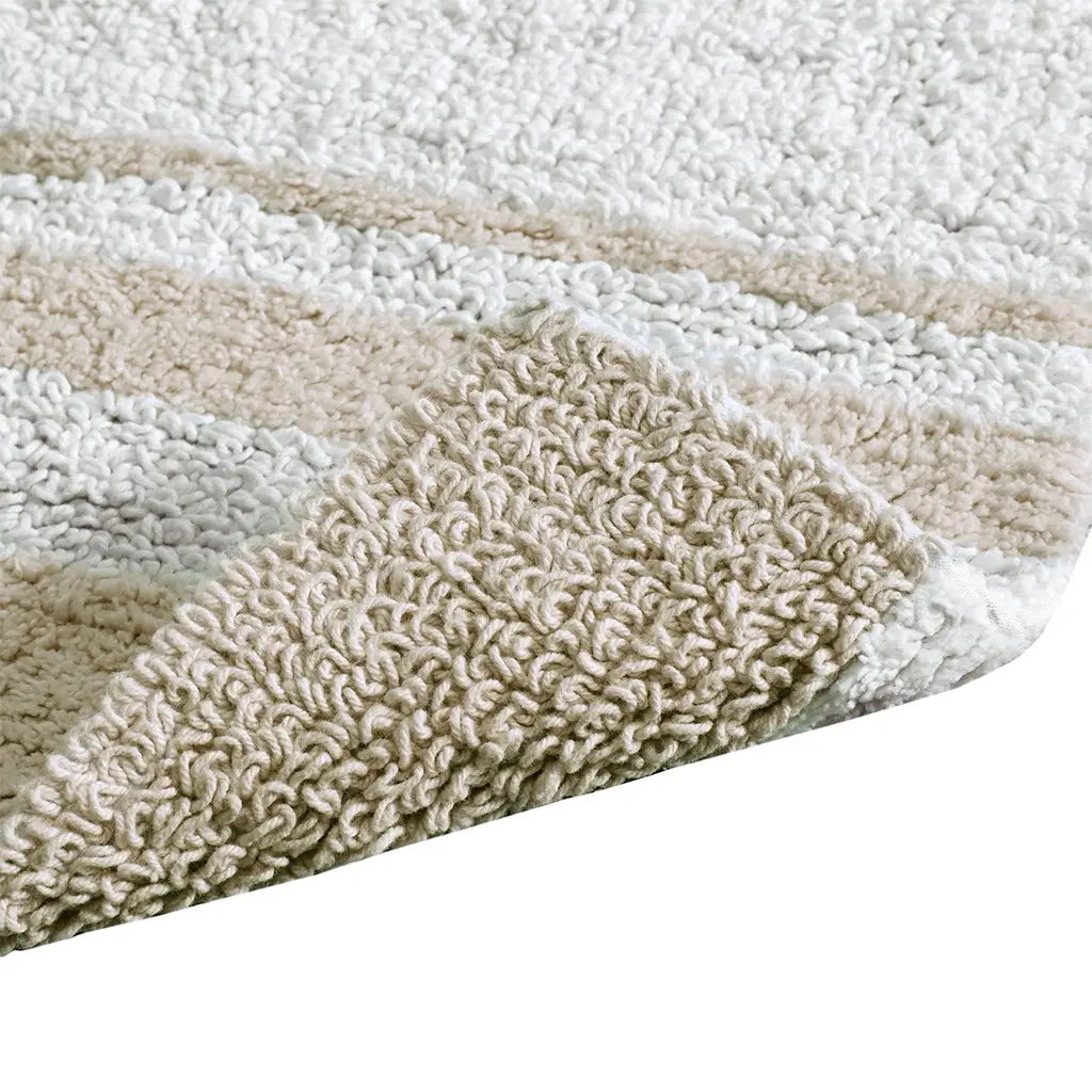 Stripe Cotton Reversible Bath Rug
